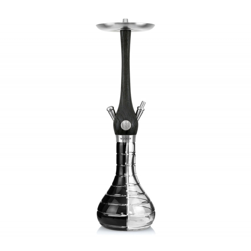 Wookah Nox Striped Shisha Black /Clear